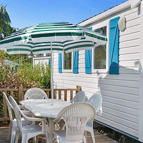 Stacaravan 6 personen - Klassiek | 3 slaapkamers | 6 pers. | Single terras