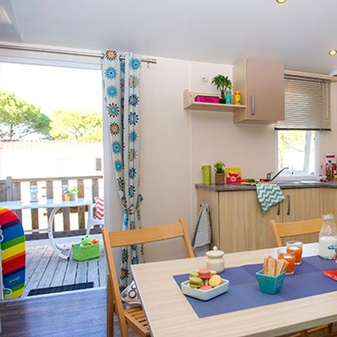 Stacaravan 6 personen - Klassiek XL | 2 slaapkamers | 4/6 pers. | Single terras