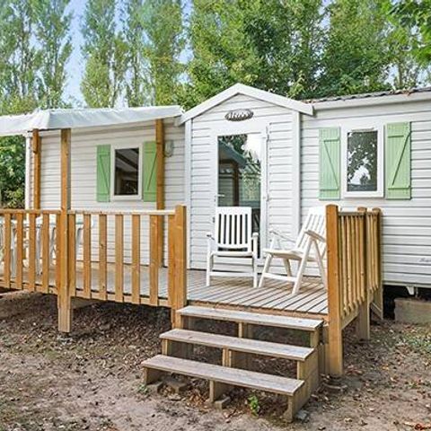 Stacaravan 4 personen - Klassiek | 2 slaapkamers | 4 pers | Verhoogd terras | 1 badkamer