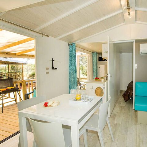 Stacaravan 6 personen - Mobile-home | Premium | 3 slaapkamers | 6 personen | Verhoogd terras | 1 badkamer | Airconditioning |