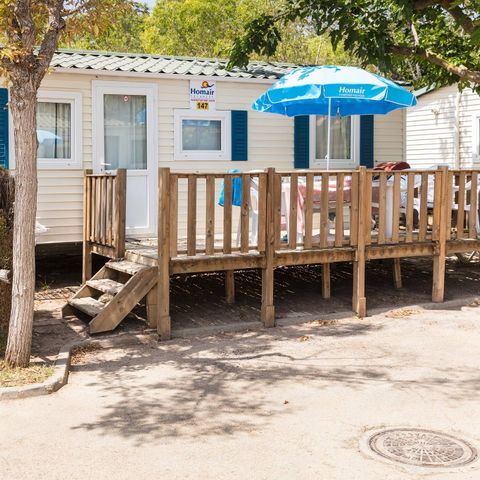 Stacaravan 6 personen - Klassiek | 2 slaapkamers | 4/6 Pers | Overdekt verhoogd terras | Airconditioning