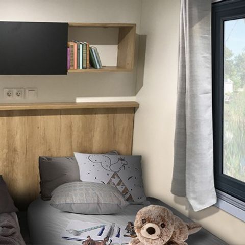 Stacaravan 4 personen - Comfort | 2 slaapkamers | 4 slaapplaatsen | Enig terras | 1 badkamer | Airconditioning | TV