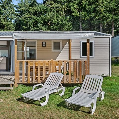 Stacaravan 6 personen - Comfort XL | 3 slaapkamers | 6 pers. | Verhoogd terras | Airconditioning