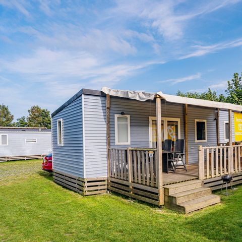 Stacaravan 6 personen - Mobile-home | Premium | 3 slaapkamers | 6 pers. | Verhoogd terras | TV