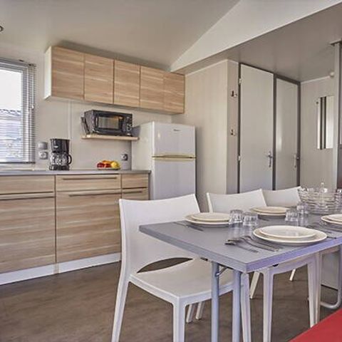 Stacaravan 6 personen - Mobile-home | Premium | 3 slaapkamers | 6 pers. | Verhoogd terras | Airconditioning.