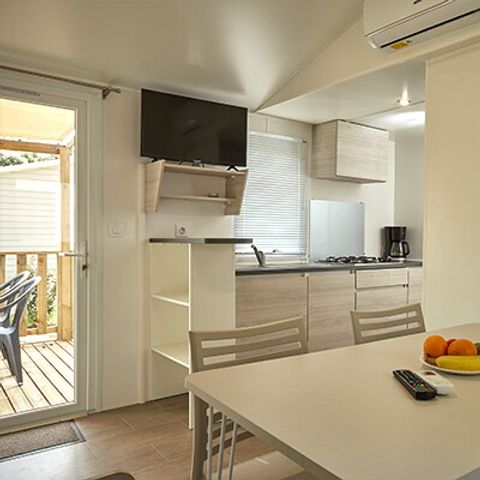 Stacaravan 4 personen - Mobile-home | Premium Azure | 2 slaapkamers | 4 pers. | Verhoogd terras | Airconditioning | TV