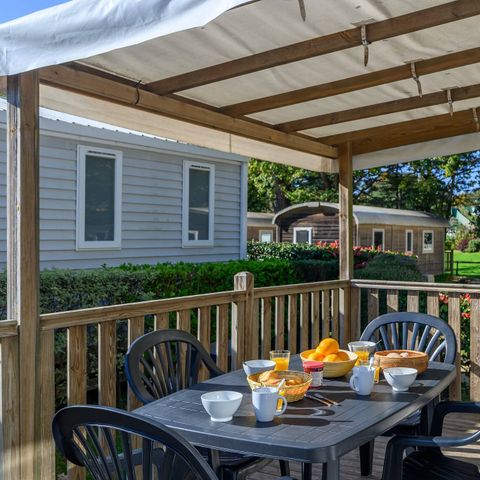 Stacaravan 4 personen - Stacaravan | Ultimate | 2 slaapkamers | 4 pers | Verhoogd terras | 2 badkamers | Airconditioning | TV