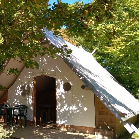 Safaritent 6 personen - HOUTEN TRAPPER Zonder sanitair