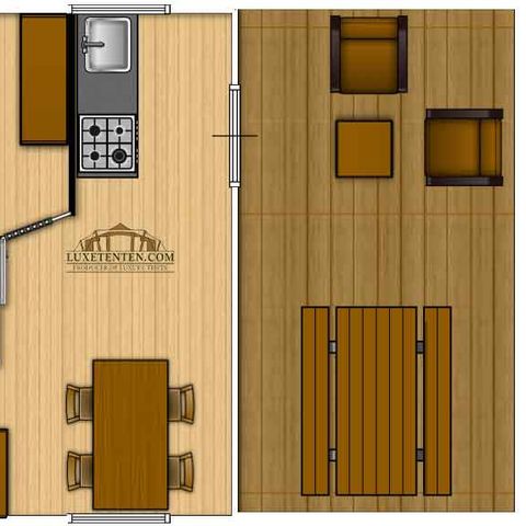 Safaritent 4 personen - LODGE SAFARI WOODY