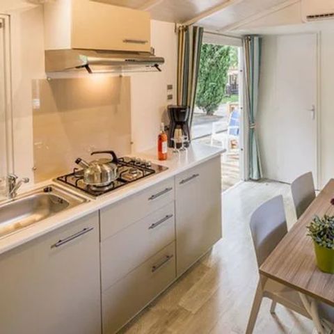 Stacaravan 5 personen - Mobile-home | Comfort | 2 Slaapkamers | 5 Pers. | Verhoogd terras | Airconditioning