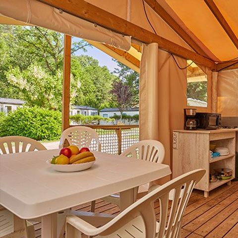 Safaritent 5 personen - Eco Lodge Tent | 2 Slaapkamers | 4/5 Pers | Geen badkamer