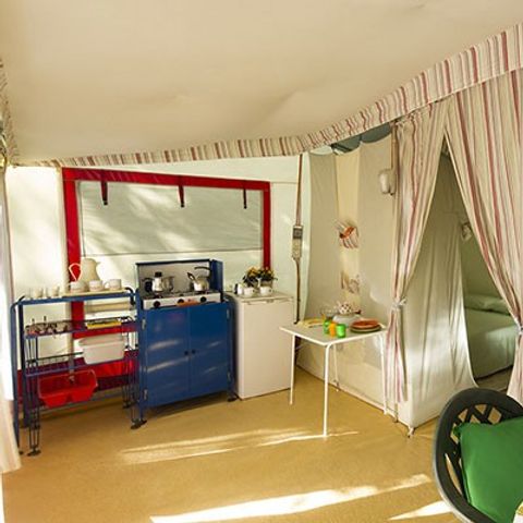 Glampingtent 5 personen - Canvas bungalow | 2 slaapkamers | 4/5 personen | Geen badkamer