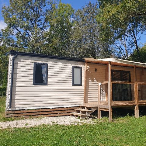 Stacaravan 7 personen - Familie - XL 39 m² - Airconditioning