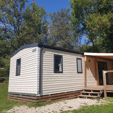 Stacaravan 7 personen - Familie - XL 39 m² - Airconditioning