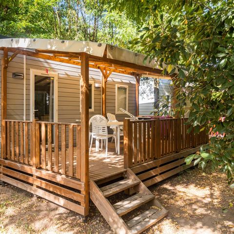 Stacaravan 6 personen - Mobile-home | Comfort | 3 Slaapkamers | 6 Pers. | Verhoogd terras | Airconditioning