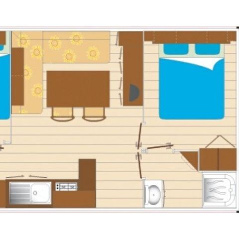 Stacaravan 6 personen - 2 kamers voor 4/6 personen
