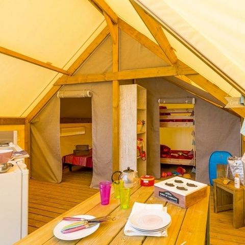 Glampingtent 4 personen - Bung Junior 4 personen 2 slaapkamers 17m² zonder sanitair
