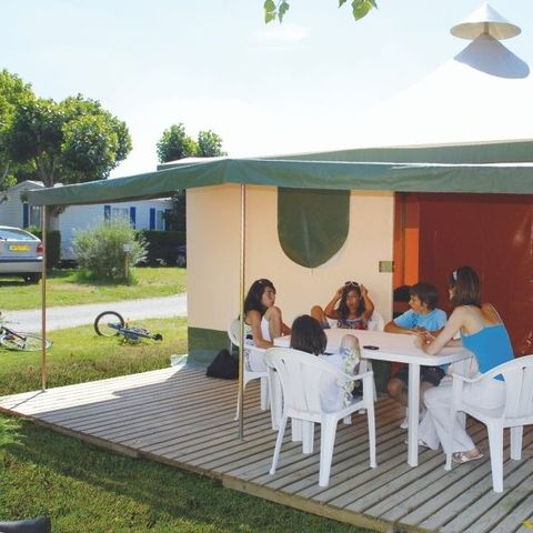 Glampingtent 5 personen - Kiwi 2 kamers 25m² - zonder badkamer