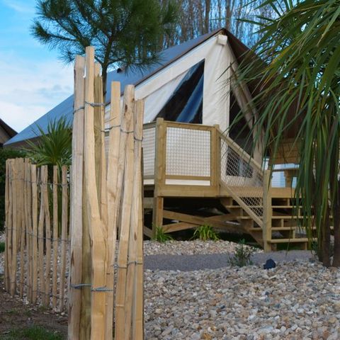 Glampingtent 5 personen - Junior 2 slaapkamers 21m²