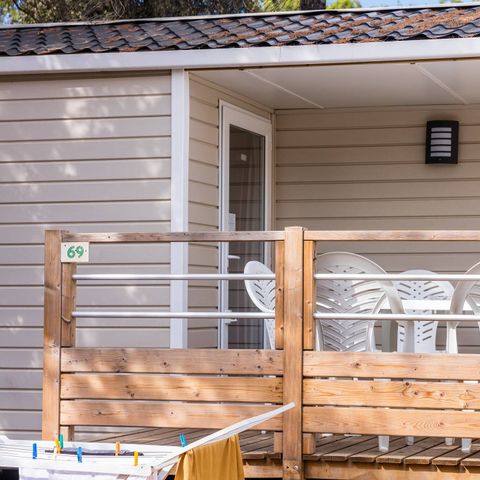 Stacaravan 6 personen - Stacaravan | Comfort | 2 Slaapkamers | 4/6 Pers. | Single terras