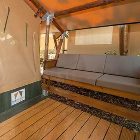 Safaritent 5 personen - Super Lodge | 2 Slaapkamers | 4/5 Pers. | Single terras
