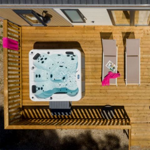 Stacaravan 6 personen - LUXE Master Zen + Airconditioning + TV + 2 badkamers