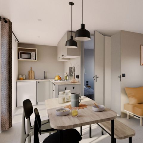 Stacaravan 6 personen - Huisje RIVIERA SUITE 4/6p 2ch ***