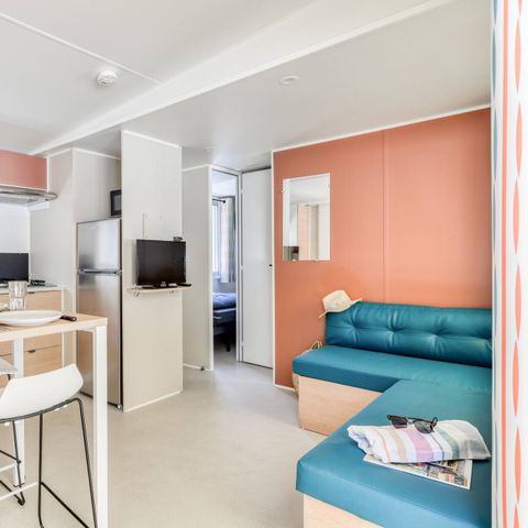 Stacaravan 6 personen - Premium | 3 slaapkamers | 6 pers. | Terras Lounge | Airconditioning | TV