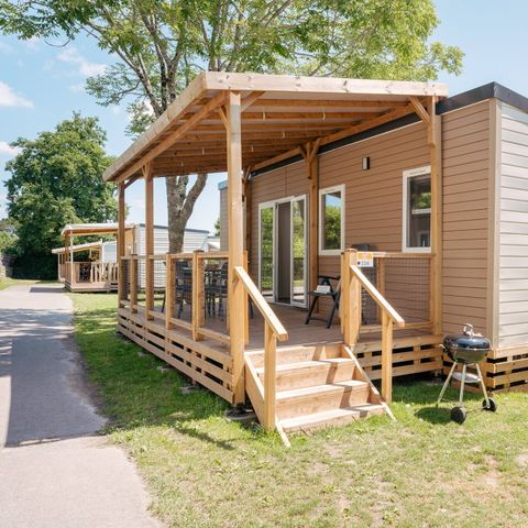 Stacaravan 6 personen - Comfort | 2 Slaapkamers | 4/6 Pers | Verhoogd terras | Airconditioning