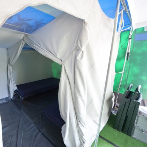 Glampingtent 6 personen - BT luxe tent, 2 hutten zonder sanitair