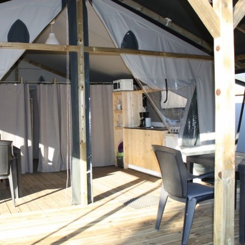 Glampingtent 6 personen - Extra Luxe Lodgetent (LG) - Zonder badkamer