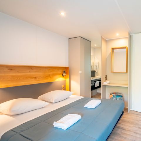 Stacaravan 4 personen - 2 slaapkamers 2 badkamers Premium- 4 slaapplaatsen -