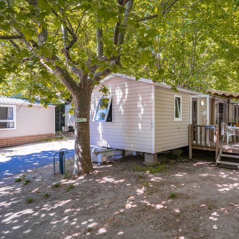 Stacaravan 6 personen - Comfort | 2 Slaapkamers | 4/6 Pers | Verhoogd terras | Airconditioning