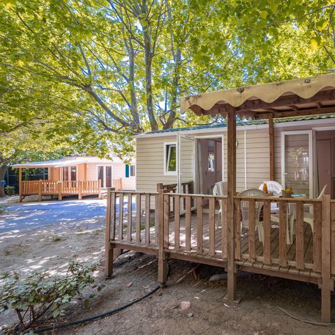 Stacaravan 6 personen - Comfort | 2 Slaapkamers | 4/6 Pers | Verhoogd terras | Airconditioning