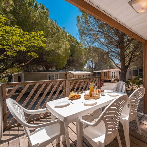 Stacaravan 6 personen - Stacaravan | Klassiek | 2 Slaapkamers | 4/6 Pers. | Single terras