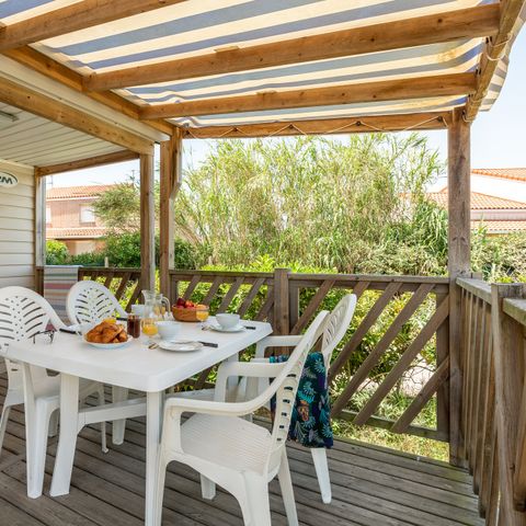 Stacaravan 6 personen - Mobile-home | Comfort | 3 Slaapkamers | 6 Pers. | Single terras | Air-con.