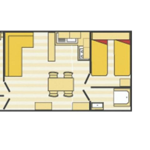 Stacaravan 6 personen - Evasion 6 personen 2 slaapkamers 28m², 2 badkamers