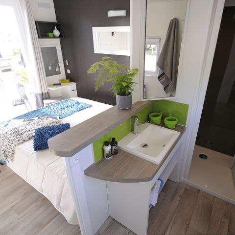 Stacaravan 5 personen - PREMIUM TAOS 2bed 5 pers met airconditioning