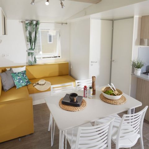 Stacaravan 6 personen - 2 slaapkamers - TV + Airconditioning