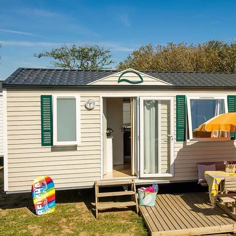 Stacaravan 6 personen - Mobile-home | Comfort | 3 Slaapkamers | 6 Pers. | Verhoogd terras | Airconditioning