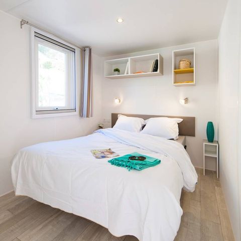 Stacaravan 6 personen - Comfort | 2 Slaapkamers | 4/6 Pers | Verhoogd terras | Airconditioning | TV