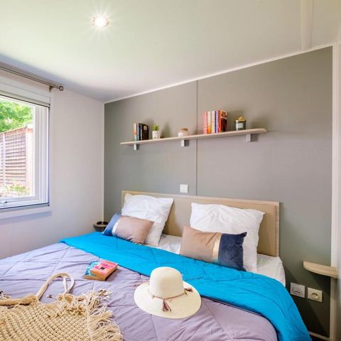 Stacaravan 6 personen - Comfort XL | 2 slaapkamers | 4/6 pers. | Verhoogd terras | Airconditioning | TV