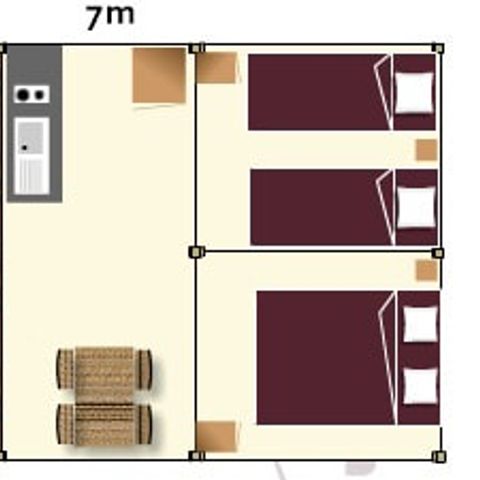 Safaritent 5 personen - Lodge zonder sanitair