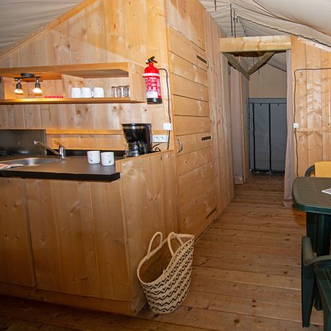 Safaritent 5 personen - Premium lodgetent met sanitair voor