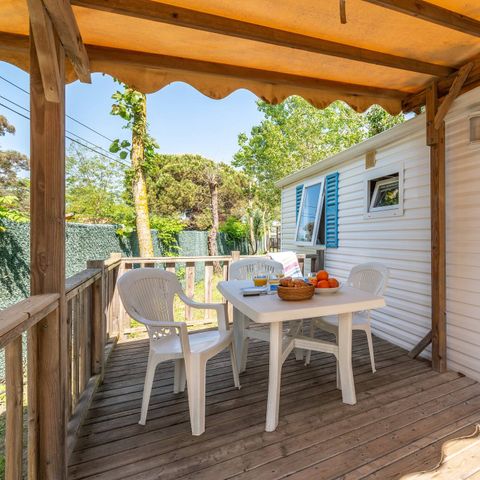 Stacaravan 4 personen - Klassiek | 2 Slaapkamers | 4 Pers | Verhoogd terras | Airconditioning