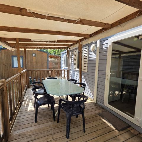 Stacaravan 6 personen - Mobile-home | Comfort | 3 Slaapkamers | 6 Pers. | Verhoogd terras | Airconditioning