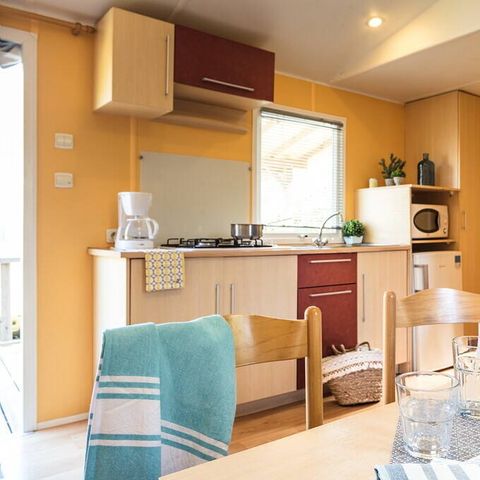Stacaravan 6 personen - Classic | 2 Slaapkamers | 4/6 Pers. | Terras, verhoogd, niet overdekt