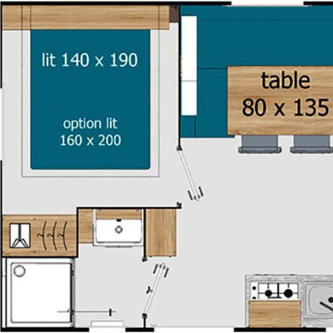 Stacaravan 6 personen - Ciela Confort - 3 slaapkamers