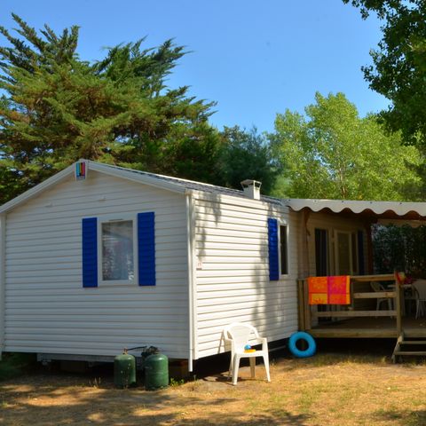 Stacaravan 6 personen - 2 slaapkamers 4/6 pers Halfoverdekt terras zonder airconditioning