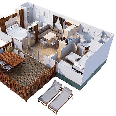 Stacaravan 5 personen - Redwood
